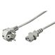 Kabel zasilający Schuko kątowy do C13 2m szary