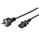 Kabel zasilający Schuko do C13 2m czarny