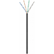 Kabel zewnętrzny CAT6 U/UTP 50m na szpuli sztywny czarny CCA