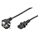 Kabel zasilający kątowy Schuko do C13 3m czarny