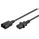 Kabel zasilający C13 do C14 3m czarny