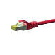 Kabel krosowy Cat7 S/FTP (PIMF) 0,25 m czerwony