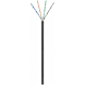 Kabel zewnętrzny CAT6 U/UTP 305m na szpuli, elastyczny, czarny, CCA