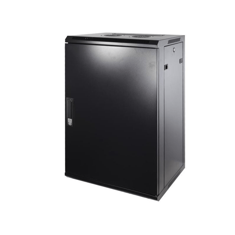 Szafka ścienna 18U z drzwiami metalowymi 600x600x900mm (szer. x gł. x wys.)