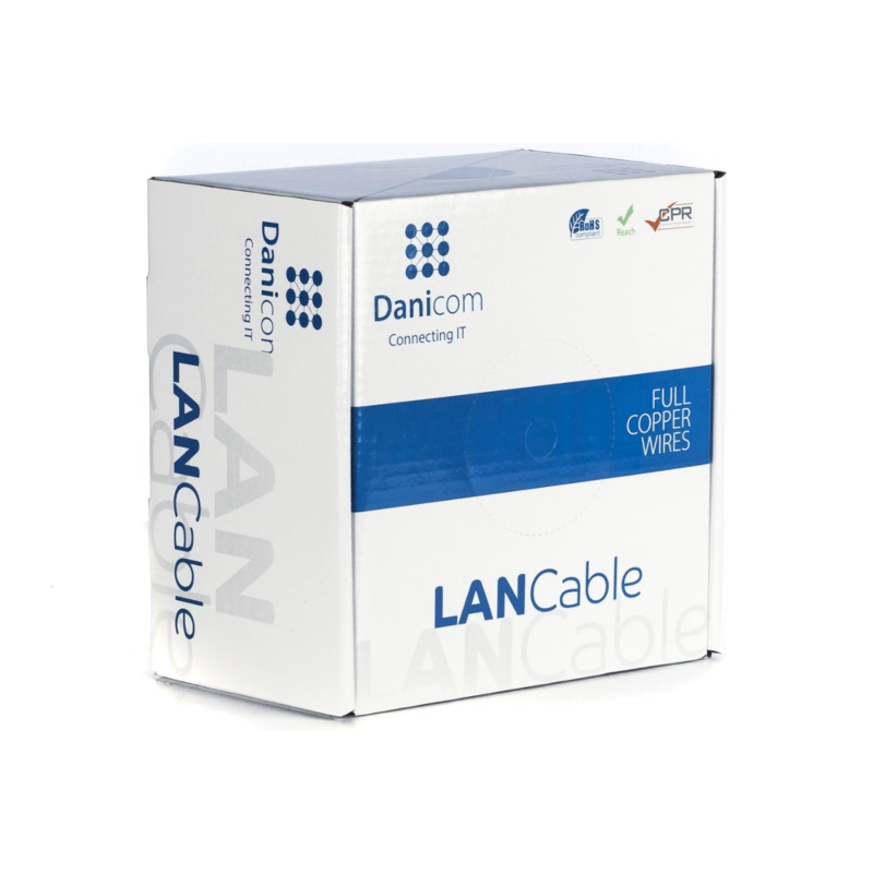 DANICOM CAT6A S/FTP 100m kabel na rolce elastyczny - PVC (Fca)