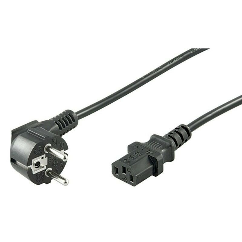 Kabel zasilający Schuko kątowy do C13 2m czarny
