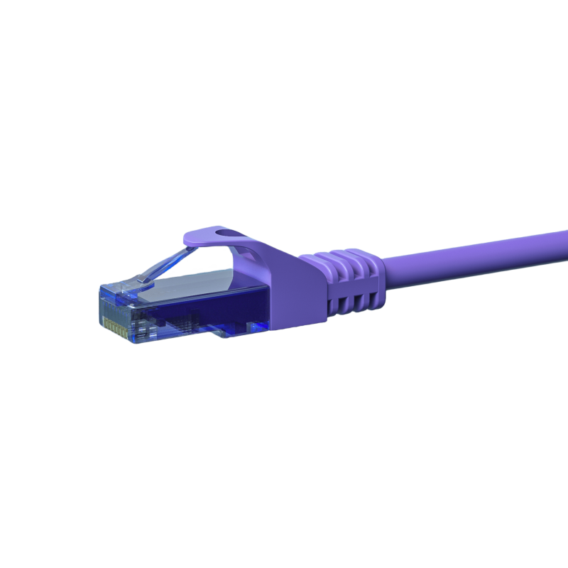 Kabel krosowy UTP CAT6a 2m fioletowy - 100% miedź