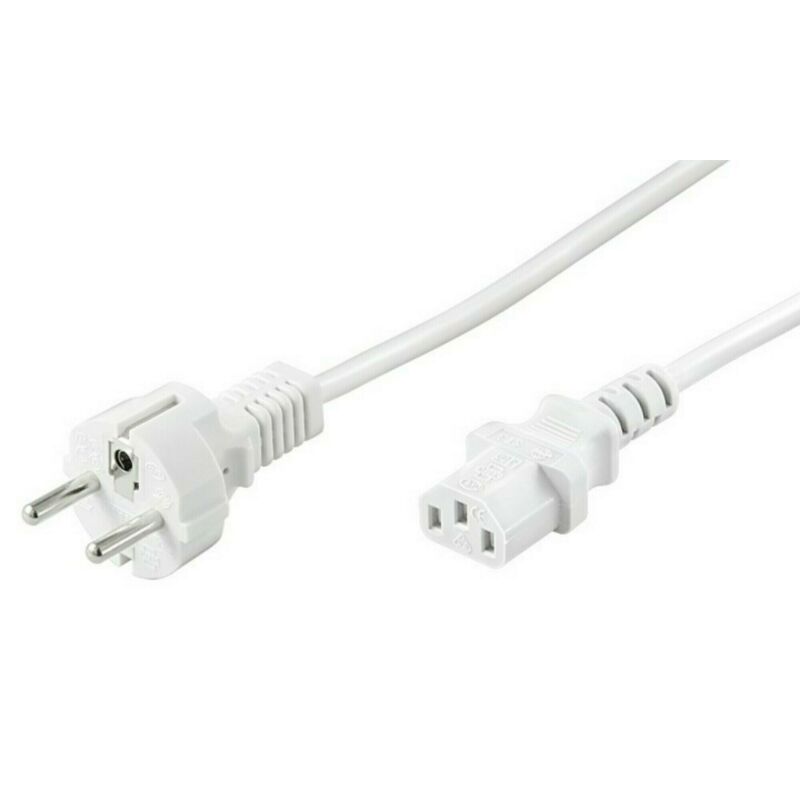 Kabel zasilający Schuko do C13 1,50m biały