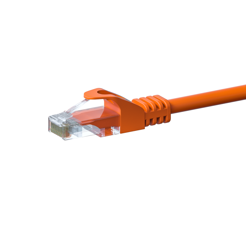 Kabel krosowy UTP CAT5e 0,25 m pomarańczowy - 100% miedź
