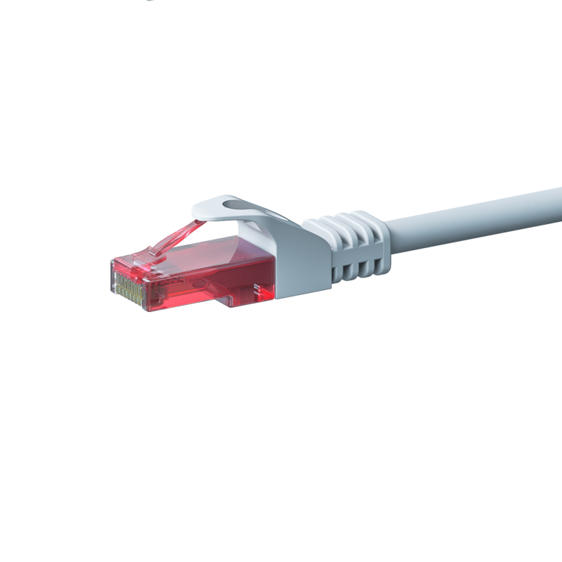 Kabel krosowy UTP CAT6 1m biały - 100% miedź