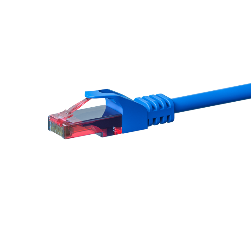 Kabel krosowy UTP CAT6 3m niebieski - 100% miedź