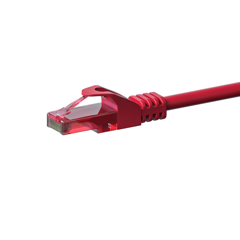 Kabel krosowy UTP CAT6 30m czerwony - 100% miedź