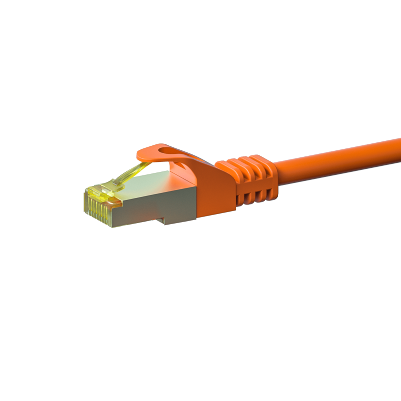 Kabel krosowy Cat7 S/FTP (PIMF) 2m pomarańczowy