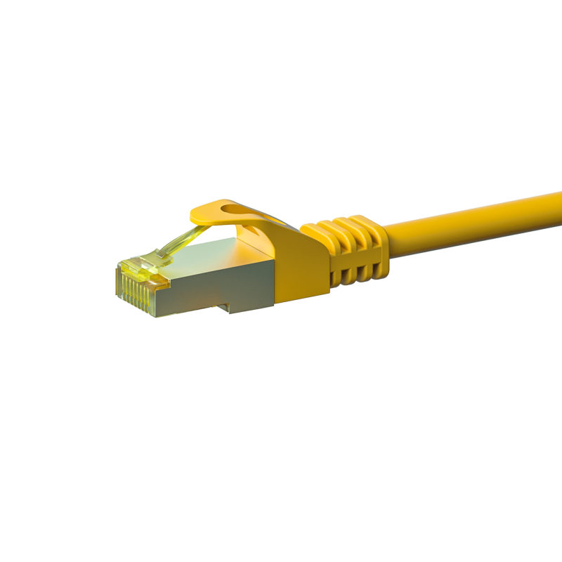 Kabel krosowy Cat7 S/FTP (PIMF) 0,50 m żółty