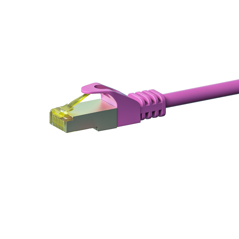Kabel krosowy Cat7 S/FTP (PIMF) 30m różowy