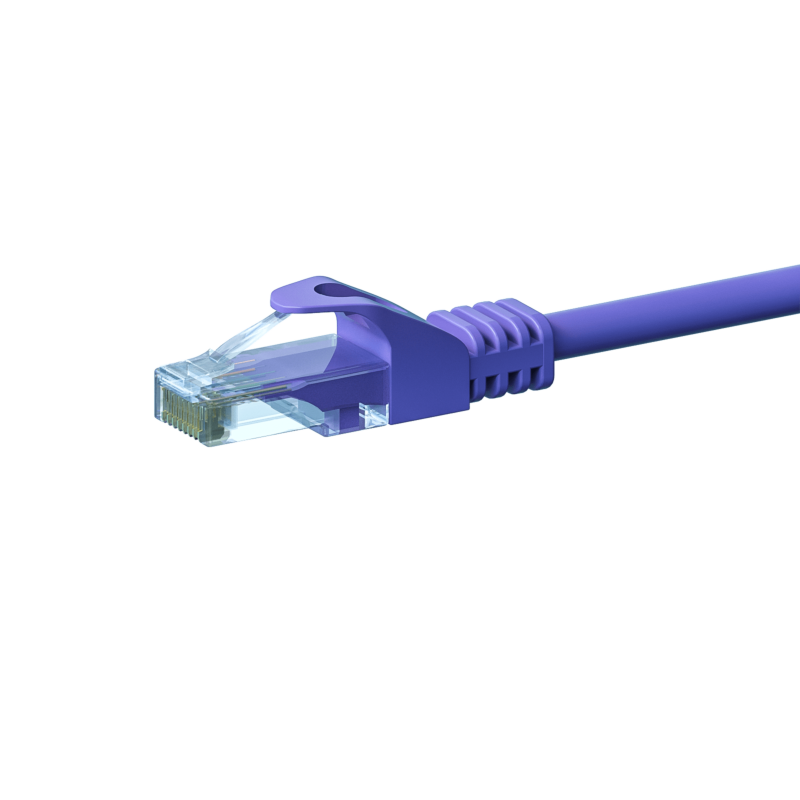 Kabel krosowy UTP CAT6 0,50m fioletowy - CCA