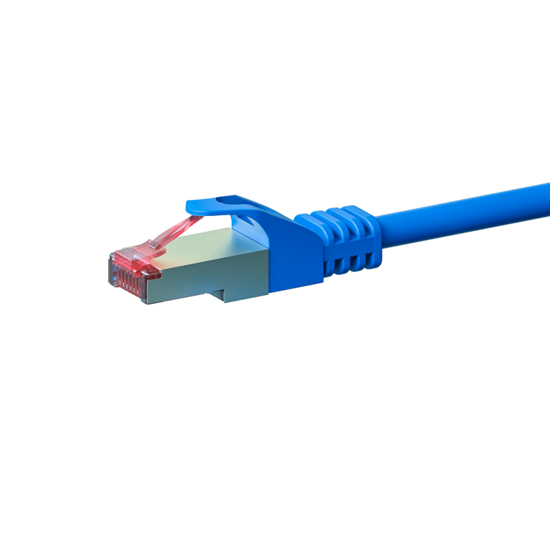 Kabel krosowy CAT6 S/FTP (PIMF) 0,25 m niebieski