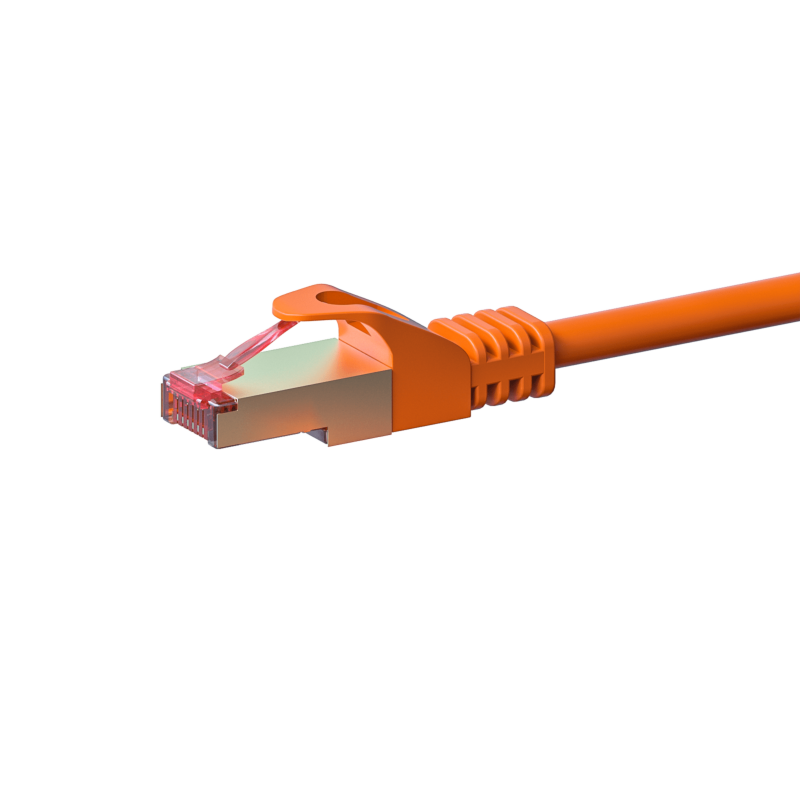 Kabel krosowy CAT6 S/FTP (PIMF) 30m pomarańczowy 
