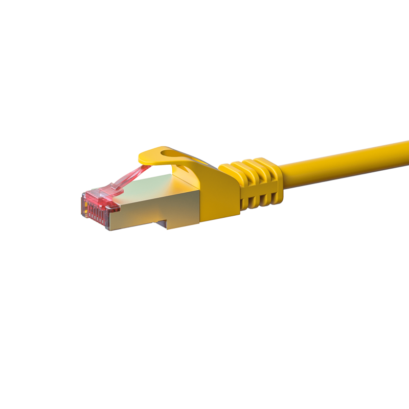 Kabel krosowy CAT6 S/FTP (PIMF) 7,50 m żółty