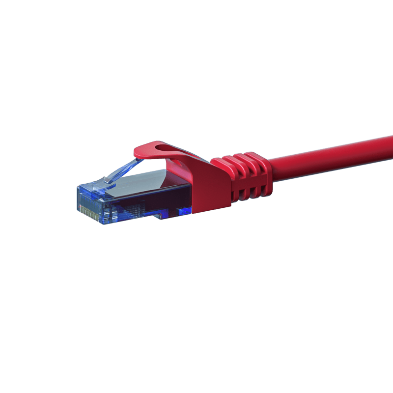 Kabel krosowy UTP CAT6a 20m czerwony - 100% miedź