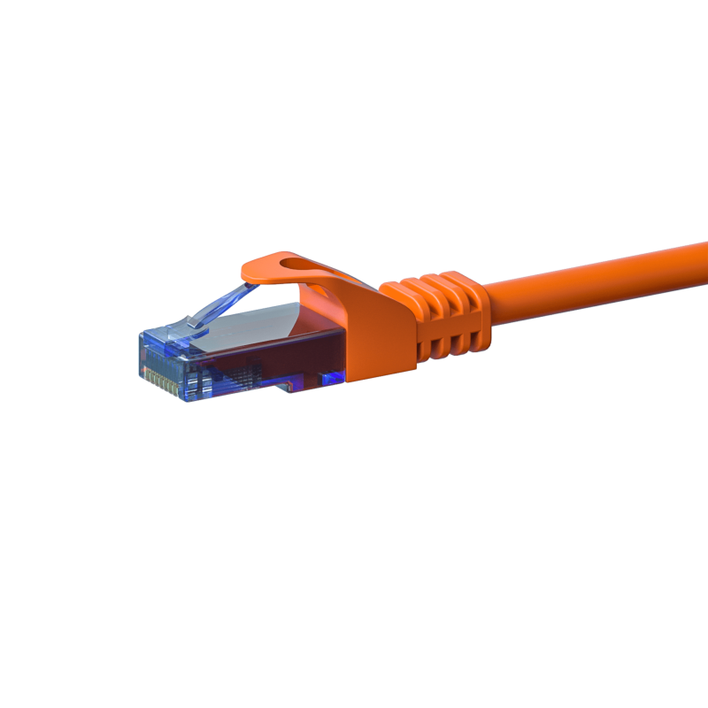 Kabel krosowy UTP CAT6a 0,50m pomarańczowy - 100% miedź