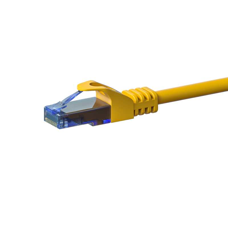 Kabel krosowy UTP CAT6a 7,50 m żółty - 100% miedź