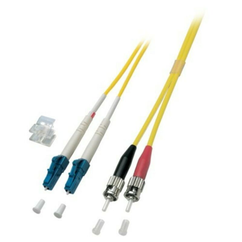Kabel światłowodowy dupleksowy OS2 LC-ST 1m
