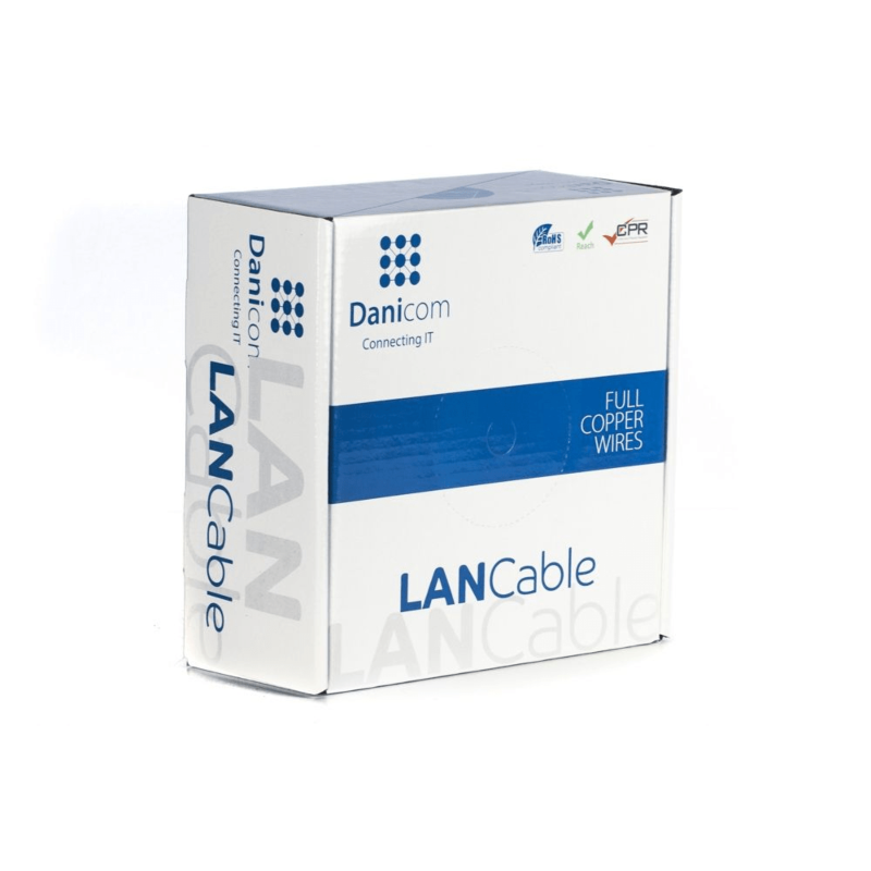DANICOM CAT5e FTP 100m Kabel zewnętrzny na rolce sztywny - PE (Fca)