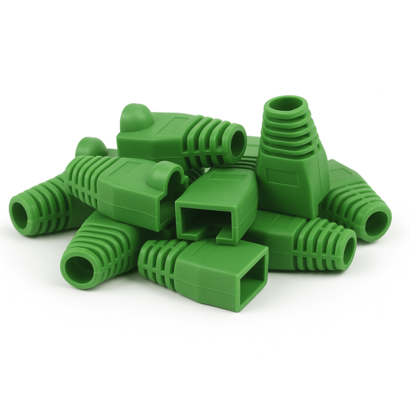 DANICOM Dźwigar kablowy RJ45 Zielony - 10 sztuk
