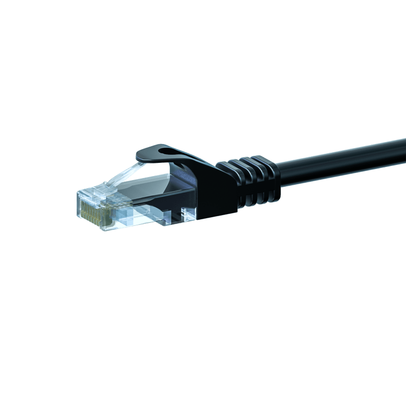 Kabel krosowy UTP CAT5e 2m czarny - 100% miedź