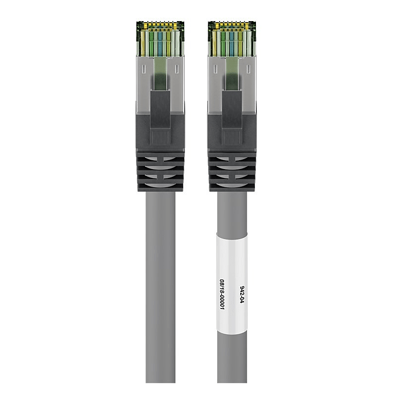 Kabel krosowy Cat8 S/FTP (PIMF) 1m szary