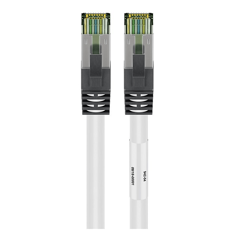 Kabel krosowy Cat8 S/FTP (PIMF) 3m biały