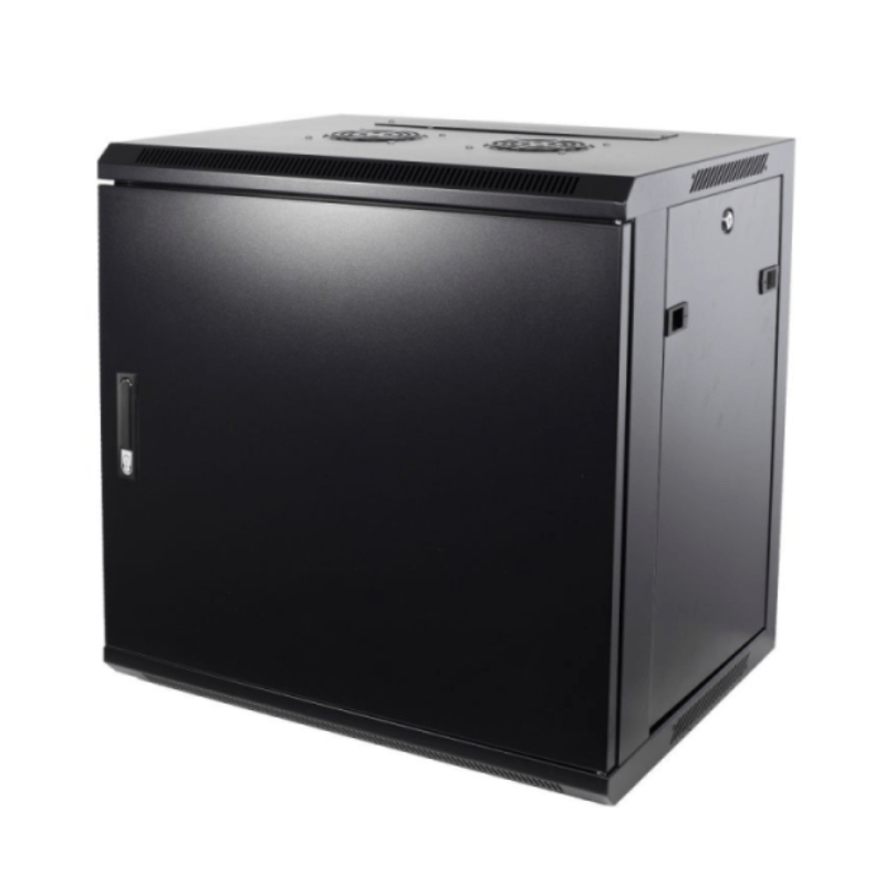 Szafka ścienna 9U z drzwiami metalowymi 600x600x500mm (szer. x gł. x wys.)