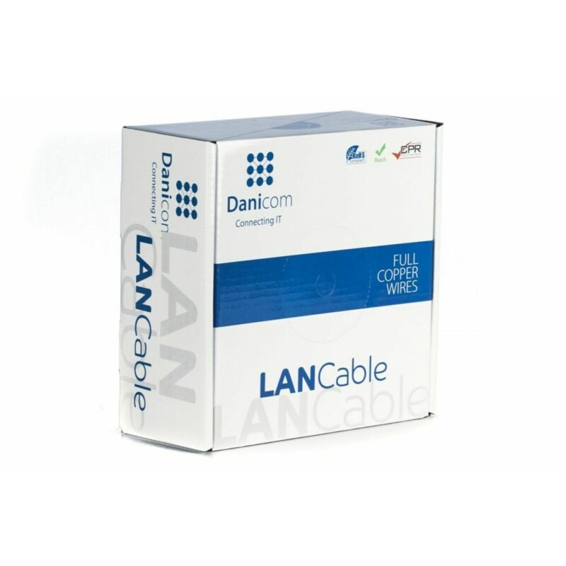 DANICOM CAT6 UTP 100m Kabel zewnętrzny na rolce sztywny - PE (Fca)