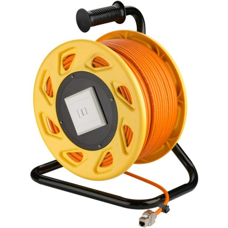 Bęben na kabel CAT7 S/FTP ze złączem Keystone CAT6a - RJ45 - 50 metrów