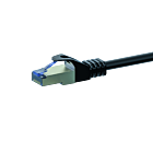 Kabel krosowy CAT6a S/FTP (PIMF) 0,50 m czarny