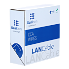 Kabel CAT5e F/UTP 100m na bębnie, elastyczny, szary, CCA