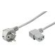 Kabel zasilający Schuko do C13 kątowy 2m szary