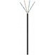 Kabel zewnętrzny CAT6 U/UTP 50m na szpuli sztywny czarny CCA