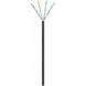 Kabel zewnętrzny CAT6 U/UTP 100m na szpuli sztywny czarny CCA