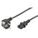 Kabel zasilający Schuko kątowy do C13 2m czarny
