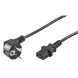 Kabel zasilający kątowy Schuko do C13 3m czarny