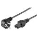 Kabel zasilający kątowy Schuko do C15 2m czarny