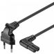 Kabel zasilający kątowy wtyk euro do C7 3m czarny
