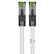 Kabel krosowy Cat8 S/FTP (PIMF) 0,25 m biały