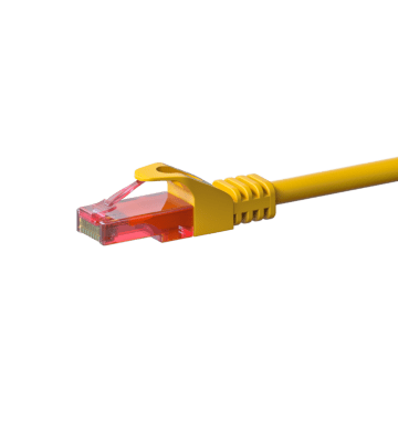 Kabel krosowy UTP CAT6 2m żółty - 100% miedź