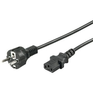 Kabel zasilający Schuko do C13 3m czarny