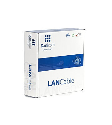 Kabel DANICOM CAT7 S/FTP 50m na rolce, sztywny - LSZH (Dca)