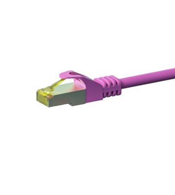 Kabel krosowy Cat7 S/FTP (PIMF) 5m różowy