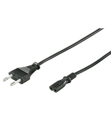 Kabel zasilający wtyczka euro do C7 5m czarny
